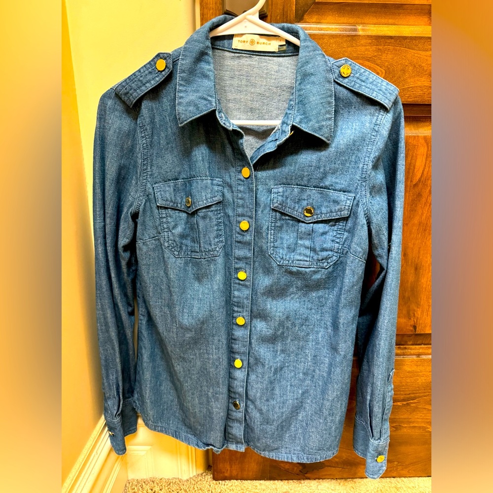 Tory Burch chambray shirt size 6